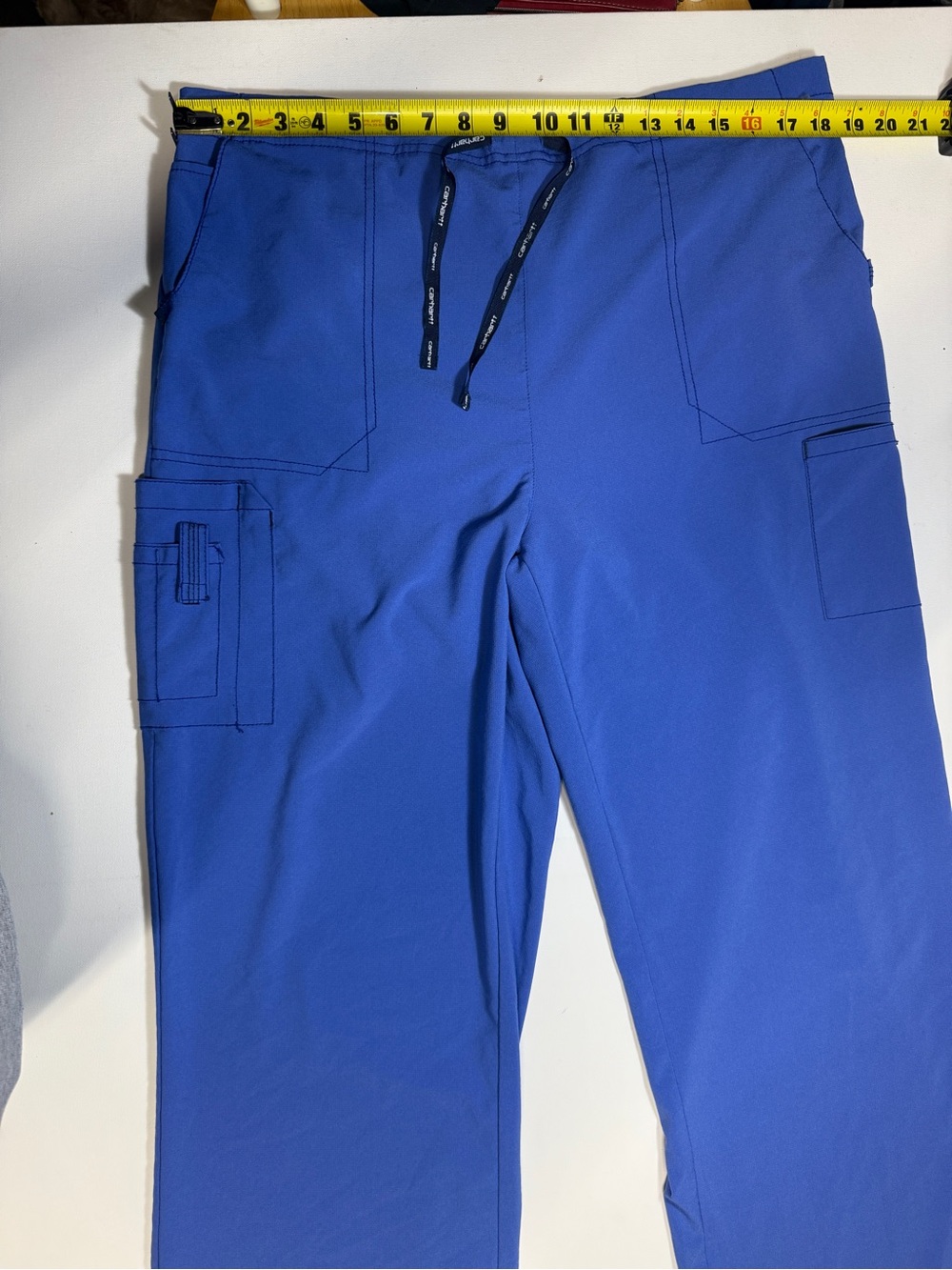 Carhartt Royal Blue Cargo Drawstring Nurse Pants - Picture 4 of 11